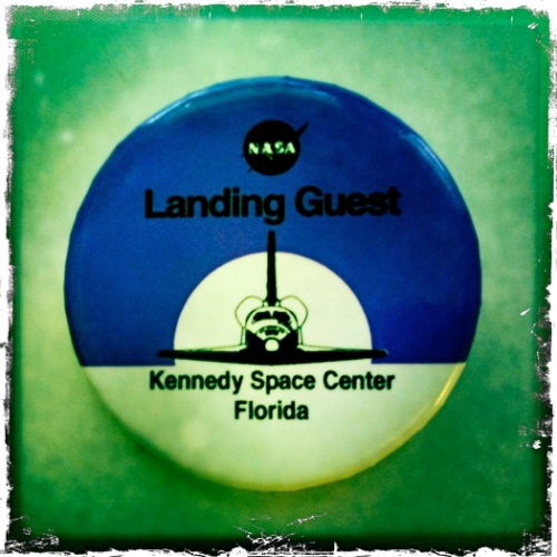 STS-135 Final Space Shuttle Landing Guest Button