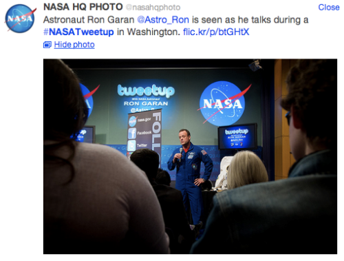 NASA tweetup @NASAhqphoto Tweet